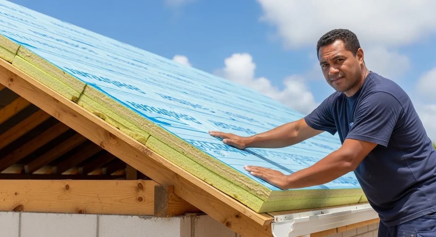 Isolation toiture tropicale Tahiti - Solution thermique Les Compagnons Polynésiens Polynésie française
