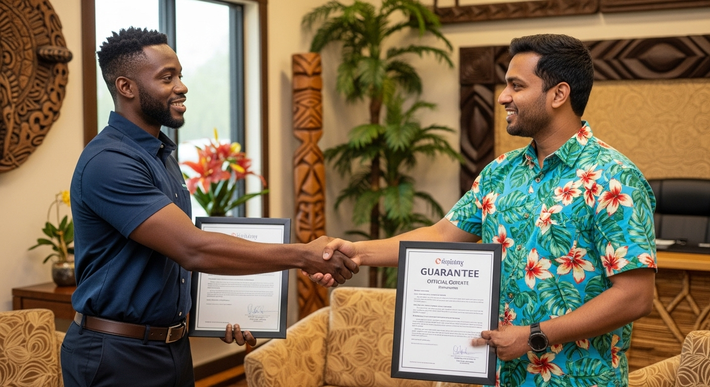 Garanties et assurances toiture Tahiti - Les Compagnons Polynésiens protection complète Polynésie française