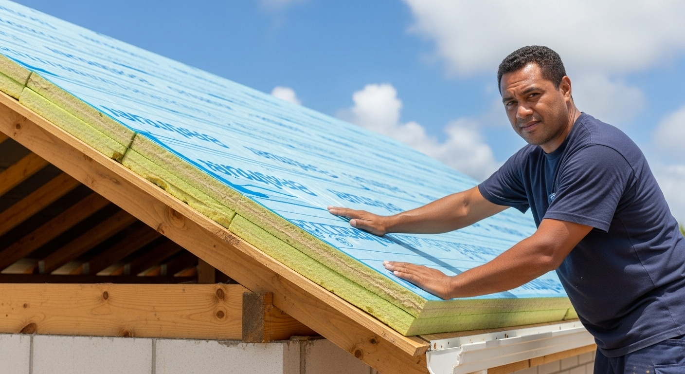 Isolation toiture tropicale Tahiti - Solution thermique Les Compagnons Polynésiens Polynésie française